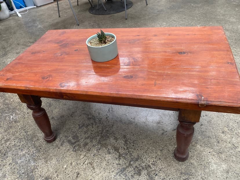 Wooden Dining Table with Turned Legs